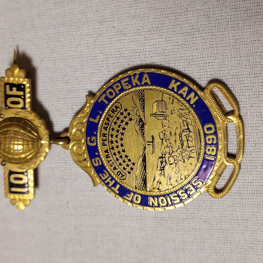 Vintage 1890 Session of the S. G. L. Topeka Kansas Pin Souvenir